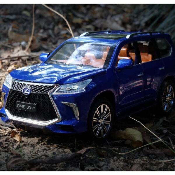 Lexus LX570 Alloy Pull Back Model Diecast Metal Vehicles with Sound Light & 6 Open Doors Car