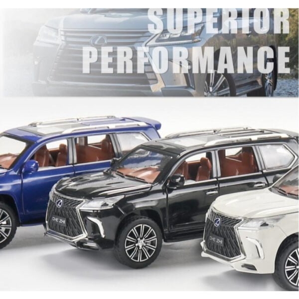 Lexus LX570 Alloy Pull Back Model Diecast Metal Vehicles with Sound Light & 6 Open Doors Car - Image 2