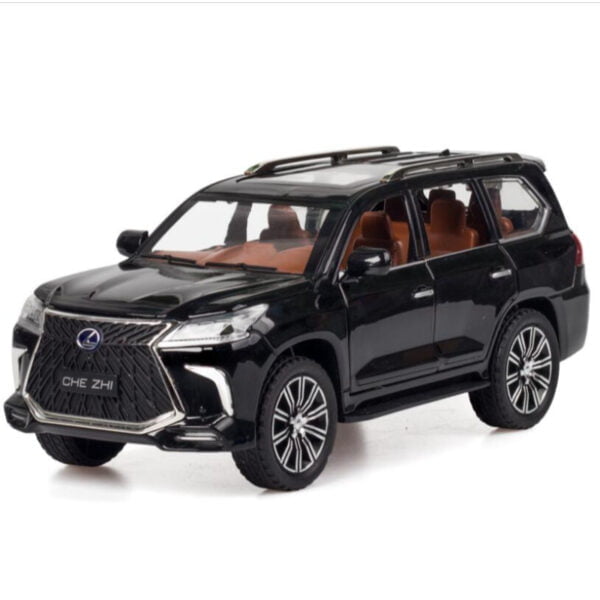 Lexus LX570 Alloy Pull Back Model Diecast Metal Vehicles with Sound Light & 6 Open Doors Car - Image 4