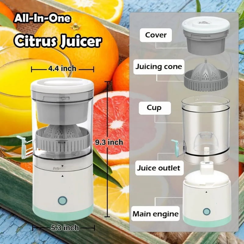 electric usb charge portable hands free citrus orange juice maker