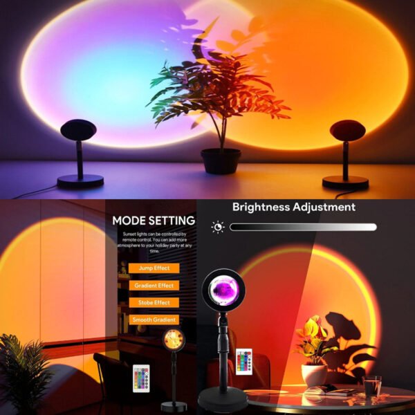 High-Efficiency USB Sunset Projector Lamp With 16-Color LED And Remote Control - Image 5