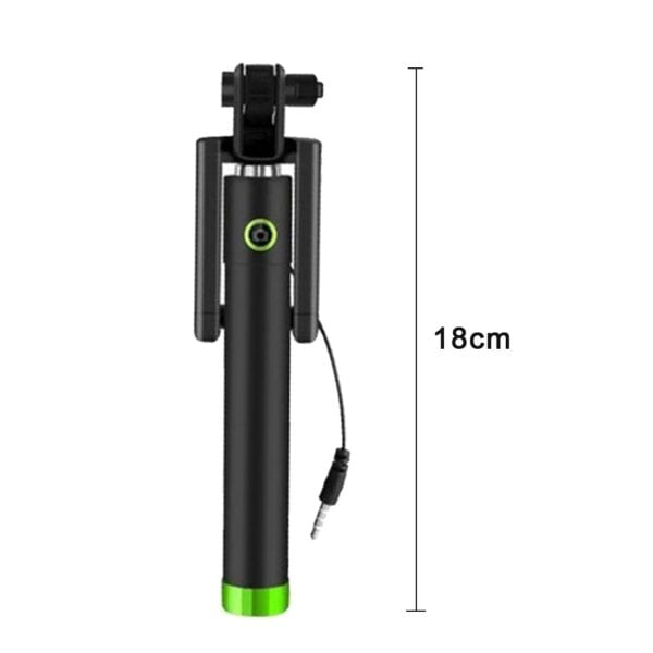 Folding Wired Selfie Stick Handheld Monopod Extendable Mini Mobile Phone Stick - Image 3