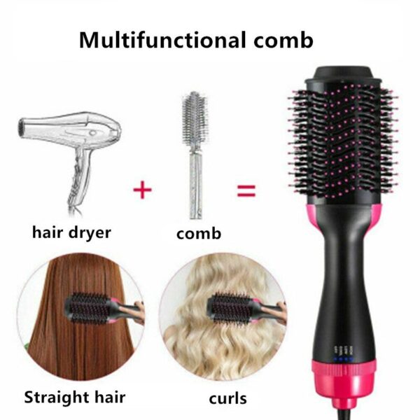 2 In 1 One Step Hair Dryer And Volumizer Warm Air Fast Styling Straightener & Curls Styler - Image 8