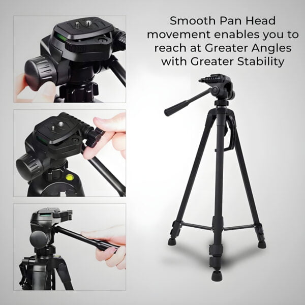 T-3520 Multi-Functional Professional Portable Tripod Stand For Mobile Phones, DSLR Cameras And Video Camcorders - Image 7