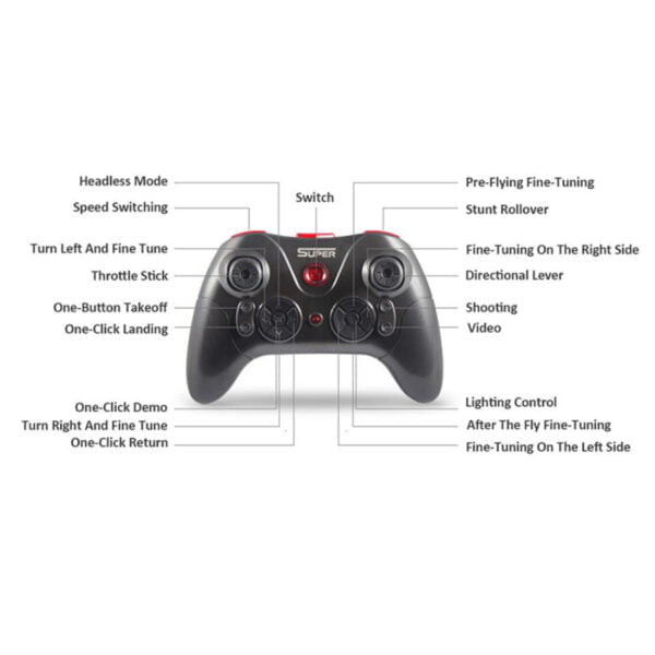H235 RC Quadcopter Mini Headless Mode 2.4Ghz Gyro Wifi FPV Drone Real-Time Remote Control With LED - Image 3