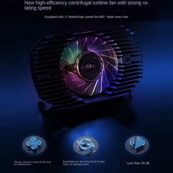 Mobile Cooler GT16 Turbo Cooling Alloy Material Silent Cooling Pure Metal Semiconductor - Image 8