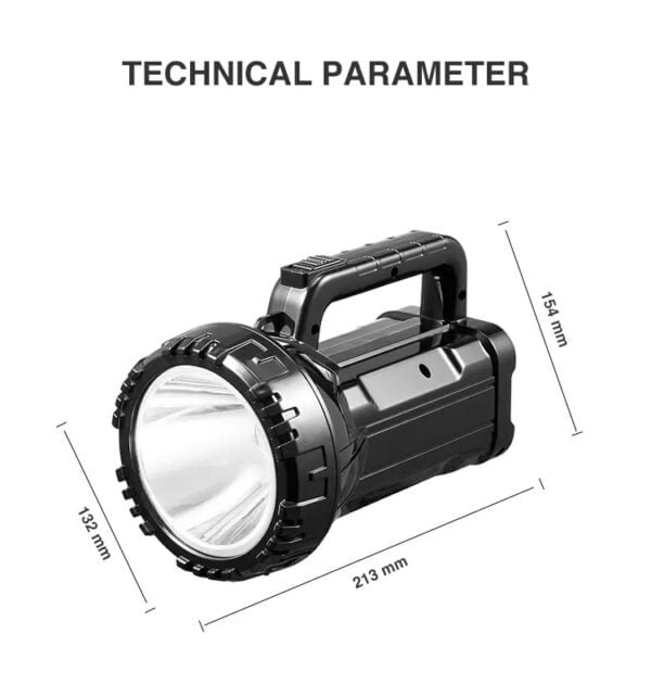 Rechargeable Bright LED Flashlight Torch 75W High Powered Searchlight Built-In Battery - Image 6