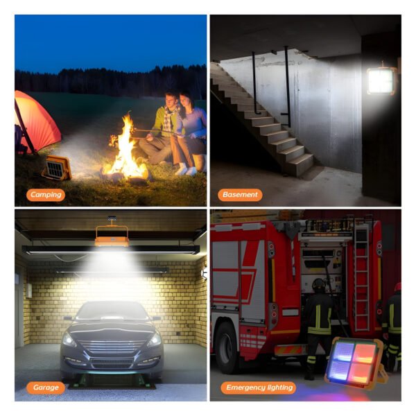 X8 Multifunctional Portable 1000W Solar LED Street Light High-Quality Rechargeable Off-Grid Private Lighting Solution - Image 2
