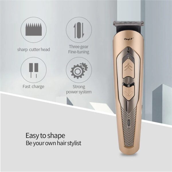 Professional Electric Hair Clipper Rechargeable Cutting Machine With 4 Length Limit Combs - Image 2