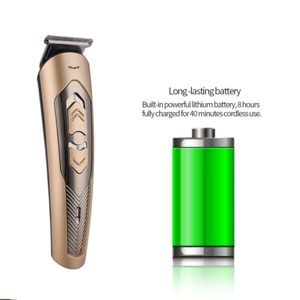 Professional Electric Hair Clipper Rechargeable Cutting Machine With 4 Length Limit Combs - Image 3