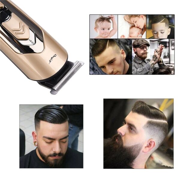 Professional Electric Hair Clipper Rechargeable Cutting Machine With 4 Length Limit Combs - Image 4