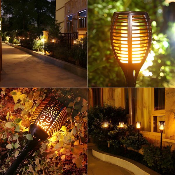 XF-6017 Solar Flame LED Light Lamp Enhance Your Outdoors With Stunning Decoration - Image 4