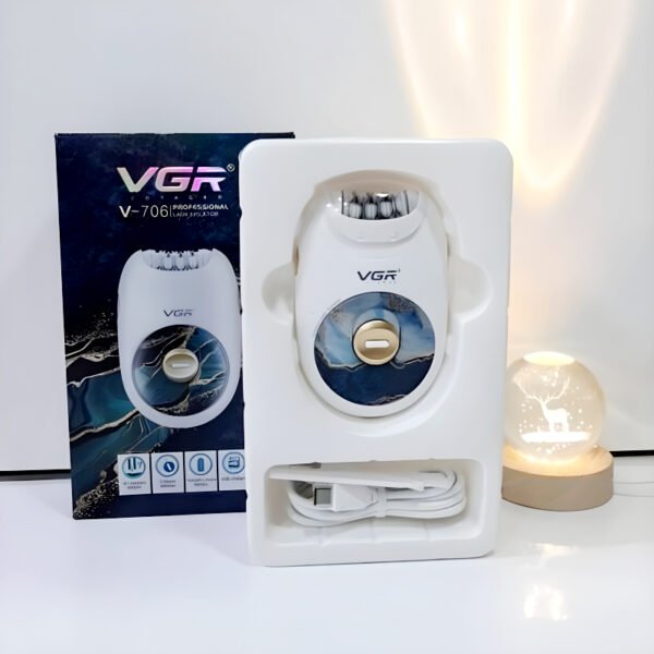 VGR V-706 Professional Rechargeable Electric Lady Epilator Hair Removal Machine - Image 8