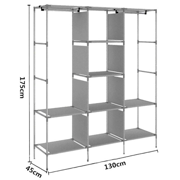 3 Layer Storage Wardrobe Model 88130 Shelf Rack Fancy And Foldable - Image 4