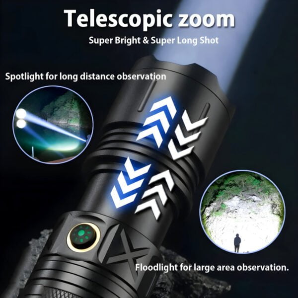 Ruilang P90 Long Range USB Rechargeable LED Torch - Image 7