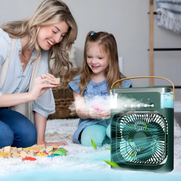 4 in 1 Portable Air Humidifier Cooling USB Fan with 7-Color Night Light - Image 7