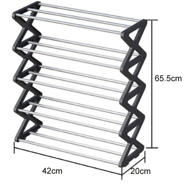 5 Layers X-Type Foldable Fashion Shoe Organizer Stand - Image 4