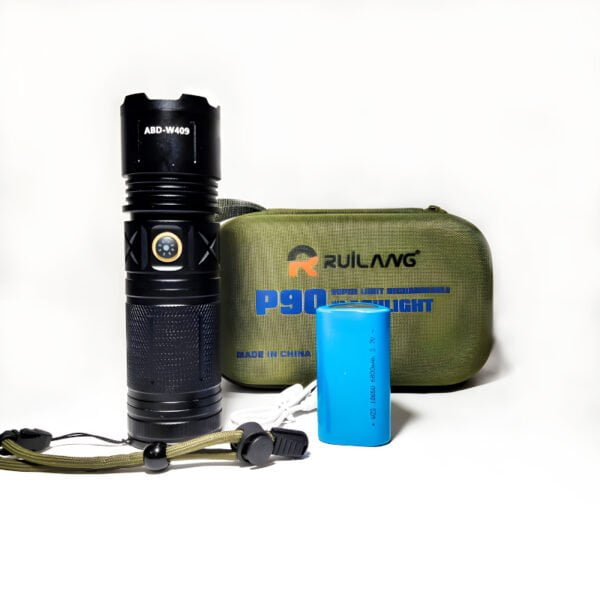 Ruilang P90 Long Range USB Rechargeable LED Torch - Image 2