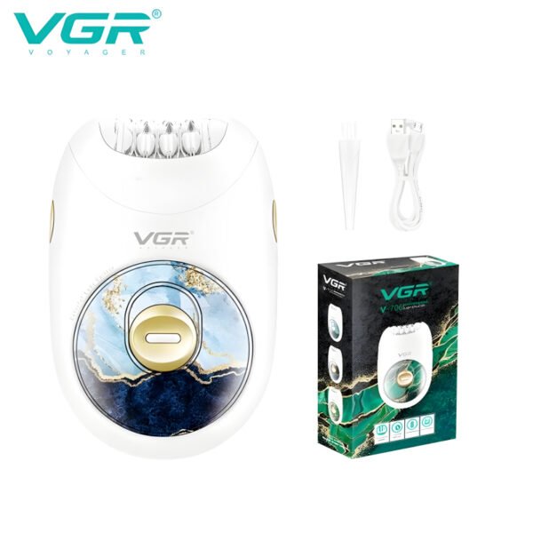 VGR V-706 Professional Rechargeable Electric Lady Epilator Hair Removal Machine - Image 5