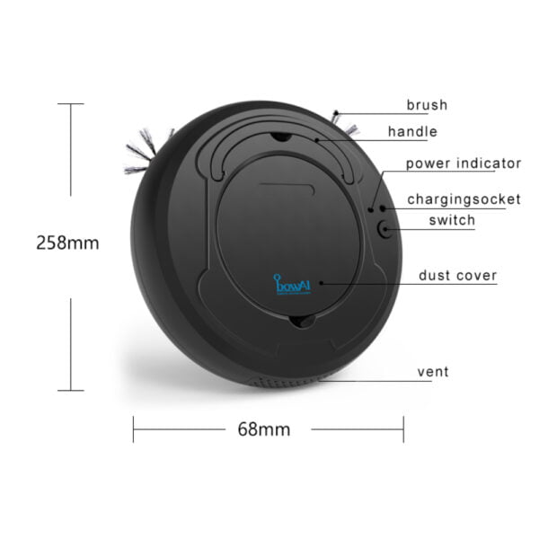 3 in 1 Intelligent Robotic Vacuum Cleaner with Strong Suction - Image 4
