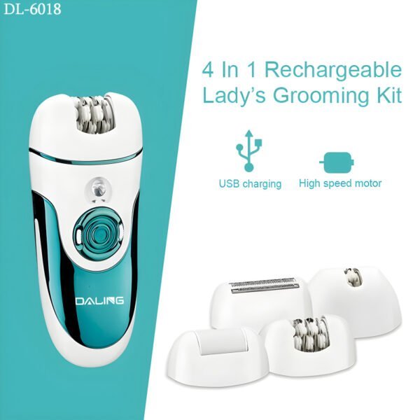 Daling DL-6018 Epilator 4-In-1 Multi-Functional Rechargeable Ladies’ Grooming Kit