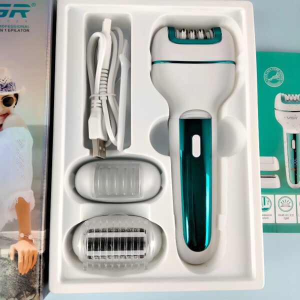 VGR V-732 Multi-Functional 3-In-1 Professional Electric Rechargeable Ladies Epilator - Image 6