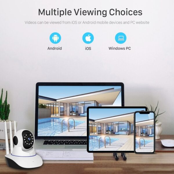 HD 1080P WiFi IP Camera with Night Vision, Smart Auto Tracking - Image 2