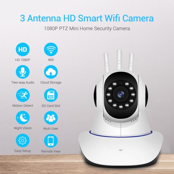 HD 1080P WiFi IP Camera with Night Vision, Smart Auto Tracking