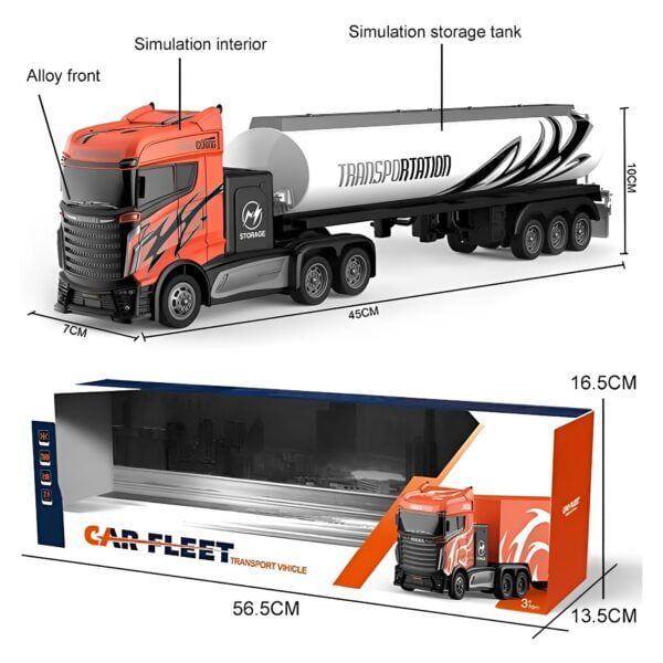 2.4GHz Remote Control 4 Channel 1:16 2WD Truck Trailer Toy - Image 2
