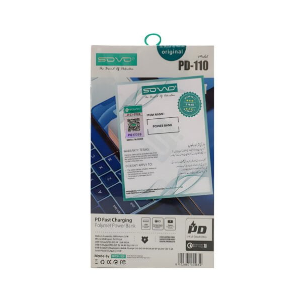 SOVO PD-110 MOUNTAIN 10000mAh Portable Charger Power Bank - Image 5