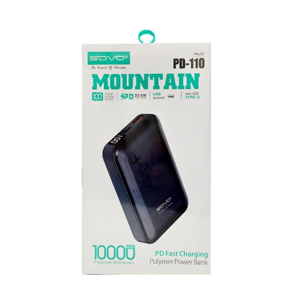 SOVO PD-110 MOUNTAIN 10000mAh Portable Charger Power Bank - Image 3