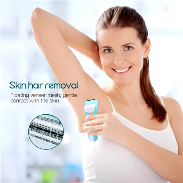 Kemei KM-6198B 3-In-1 Multifunctional Electric Shaver, Callus Remover, And Epilator For Women - Image 4