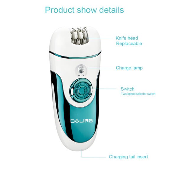 Daling DL-6018 Epilator 4-In-1 Multi-Functional Rechargeable Ladies’ Grooming Kit - Image 2