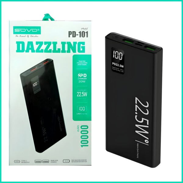 SOVO PD-101 Dazzling 10000mAh Portable Charger - Image 4