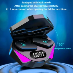 tws a18 gaming headset earbuds bluetooth for iphone samsung android wireless earphones for men and women led light game stereo earbuds 2