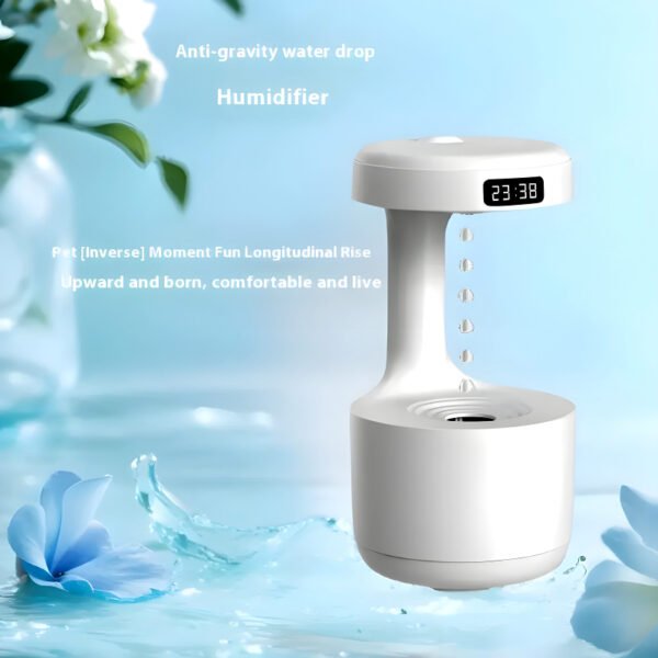 Anti-Gravity Humidifier with Clock & Diffuser (800ml) - Image 8