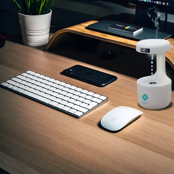 Anti-Gravity Humidifier with Clock & Diffuser (800ml) - Image 4