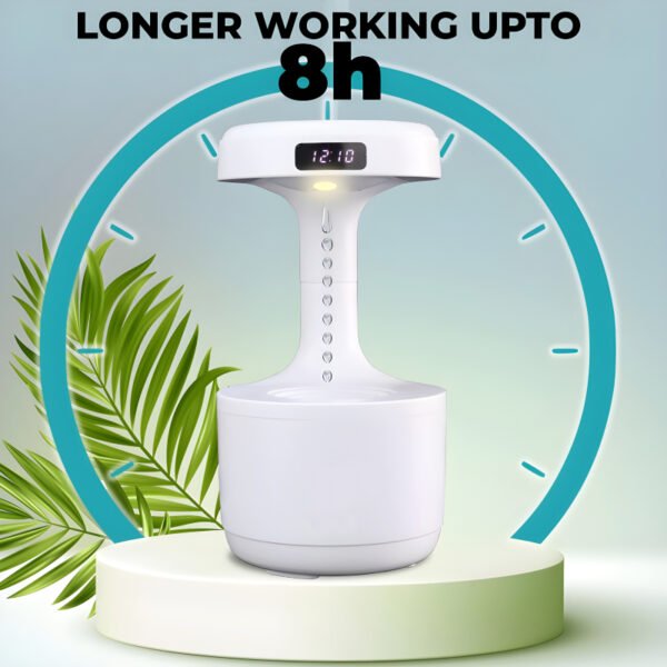 Anti-Gravity Humidifier with Clock & Diffuser (800ml) - Image 3