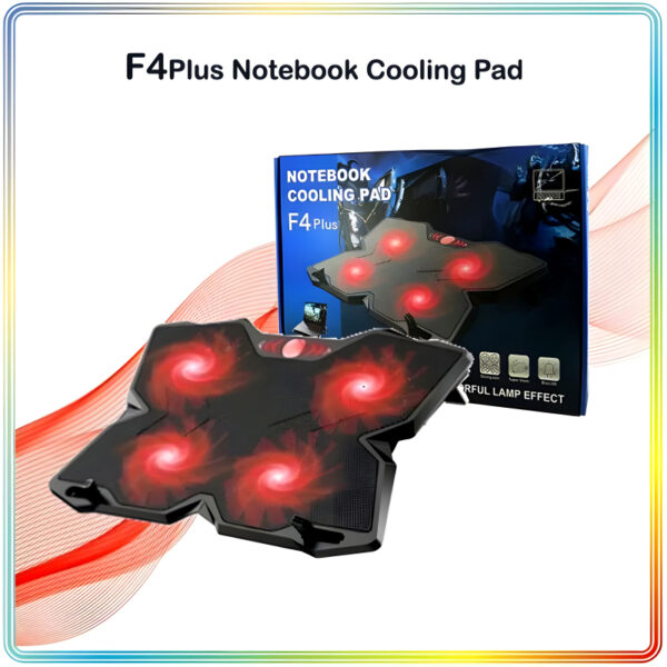 F4 Plus Cooling Pad: Powerful, Silent, LED Effects