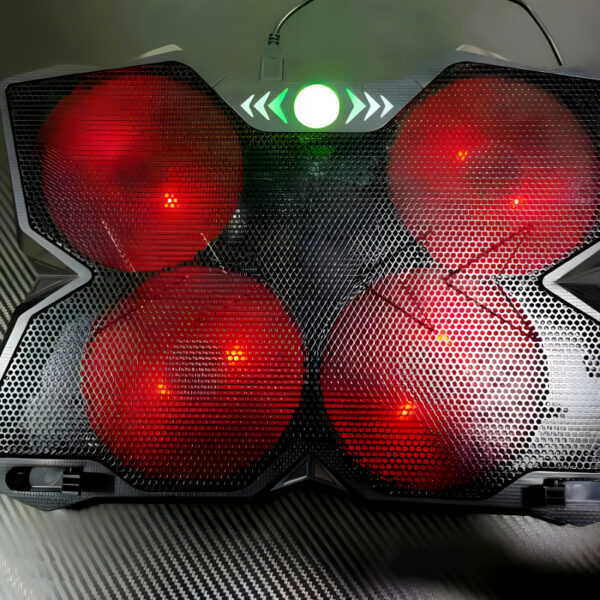 F4 Plus Cooling Pad: Powerful, Silent, LED Effects - Image 4
