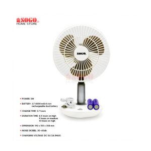 JPN-519 Sogo Mini Portable Rechargeable Fan 12 sogo rechargeable mini fan jpn 519 1 1 price in Pakistan | Arinso