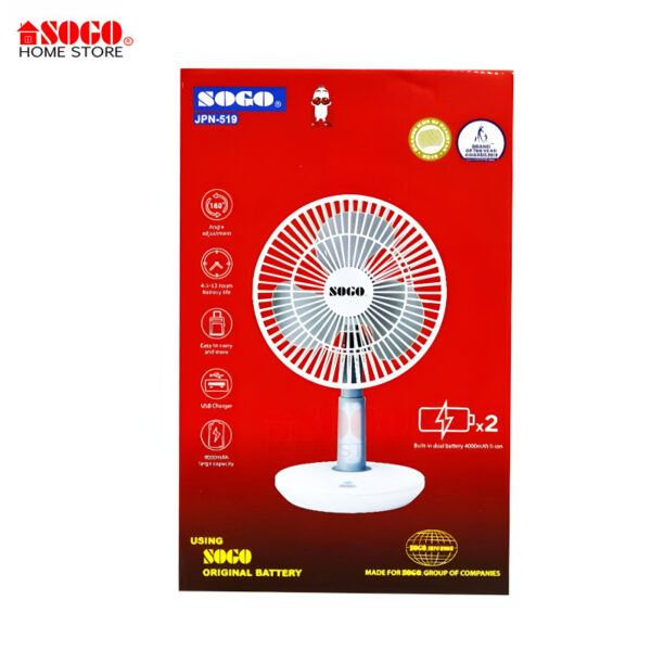 JPN-519 Sogo Mini Portable Rechargeable Fan - Image 7