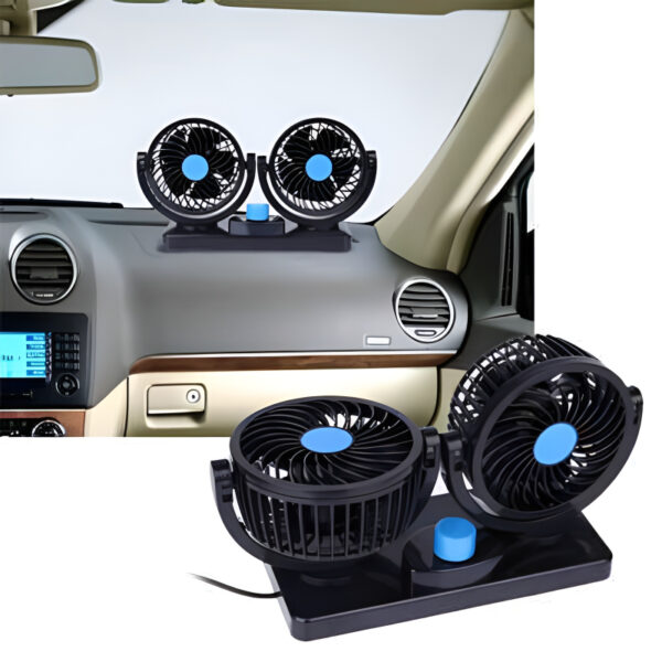 F30 Dual-Headed 360° Rotating Car Fan with Low Noise & Adjustable Airflow - Image 9