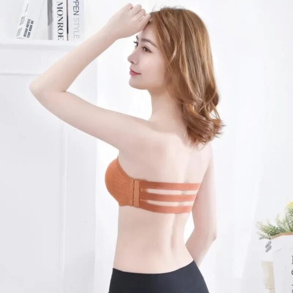 Ladies Soft And Comfortable High-Quality Padded Push-Up Strapless Tube Bralette - Image 9