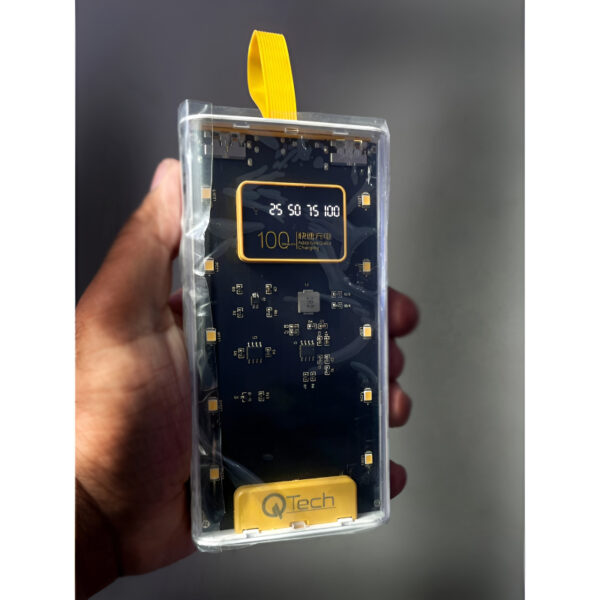 QTech Q105 10000mAh Fully Compatible Quick Charge Transparent Powerbank - Image 4