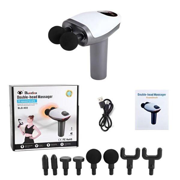 BLD-922 Double-Head Portable Massager with 10 Speeds - Image 6
