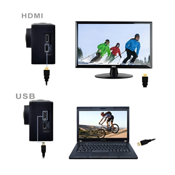 4K Ultra HD Sports Camera, 30M Waterproof, WiFi, 2.0" LCD - Image 10