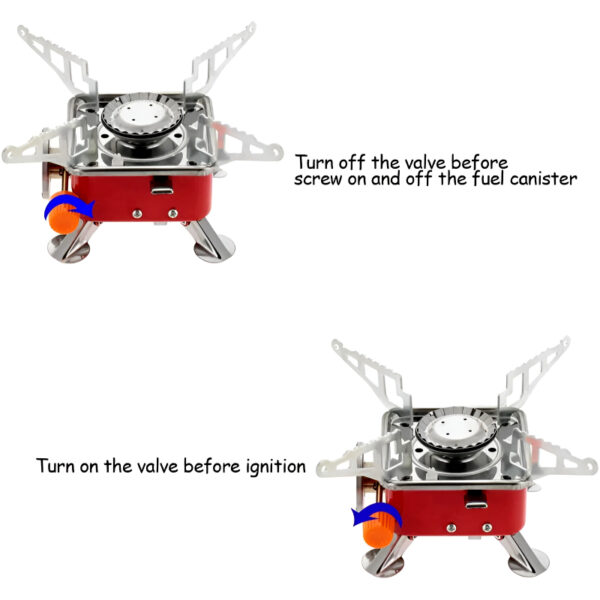 K-202 Compact & High-Quality Mini Portable Foldable Card Type Stove For Outdoor Camping - Image 7