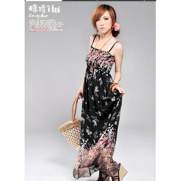 Women’s Exotic Long Chiffon Floral Summer Elegant Loose Dress - Image 7