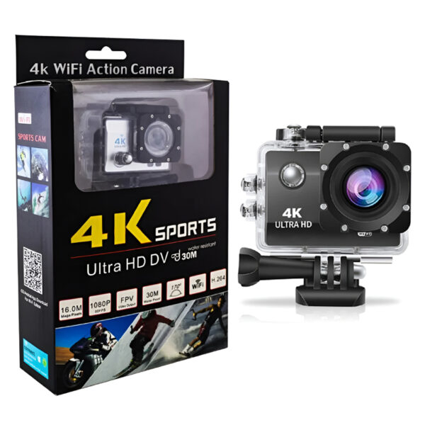 4K Ultra HD Sports Camera, 30M Waterproof, WiFi, 2.0" LCD - Image 8